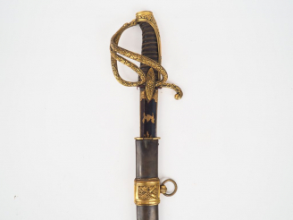 Vente aux enchères Sabre type officier d’artillerie à cheval tardif (Restauration/second 