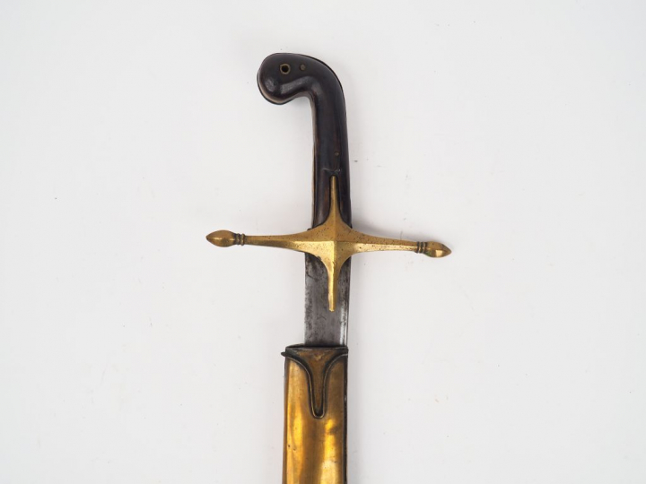 Sabre à l’orientale style kilij ottoman, montage à plate semelle en cr