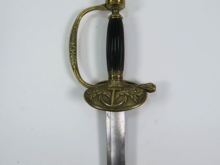 Belle épée à clavier fixe époque restauration (Modèle 1816), monture e
