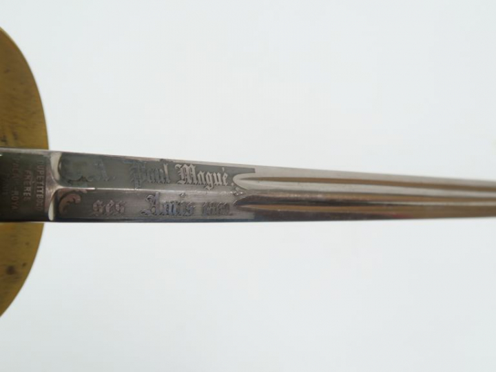 Belle épée à clavier d’officier époque second Empire, monture en bronz