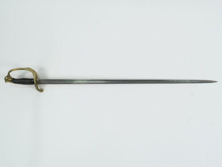Sabre d’officier supérieur d’infanterie modèle 1855, lame droite symét