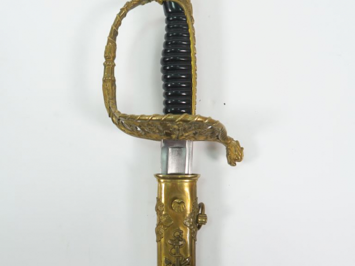 Sabre de luxe d’officier de marine modèle 1853 début troisième républi