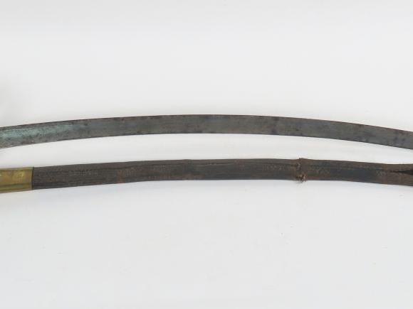Sabre d’officier d’infanterie modèle 1821. Lame courbe à gorge et dos 