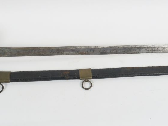 Sabre d’officier d’infanterie modèle 1821. Lame droite à gorge central