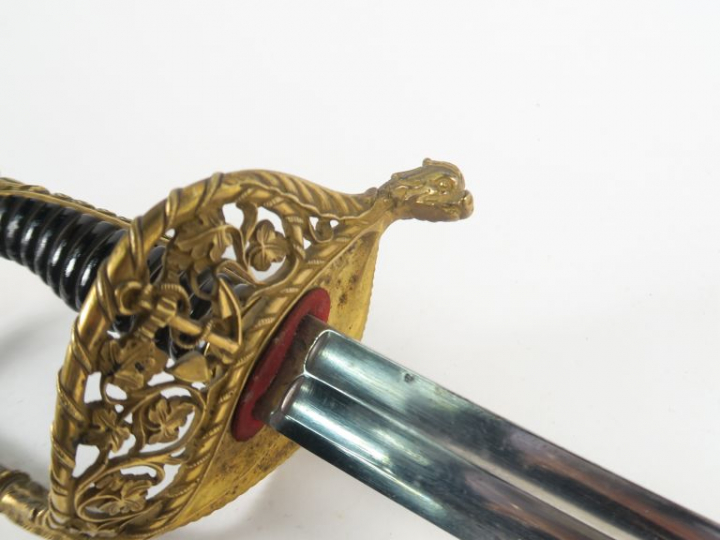 Sabre de luxe d’officier de marine modèle 1853 début troisième républi