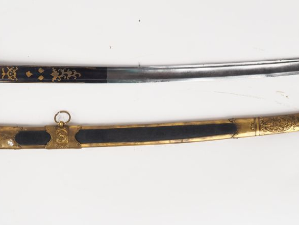 Sabre composite atypique dans le goût des officiers de cavalerie légèr