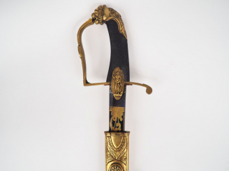 Vente aux enchères Belle reproduction d’un sabre de récompense des officiers généraux sou