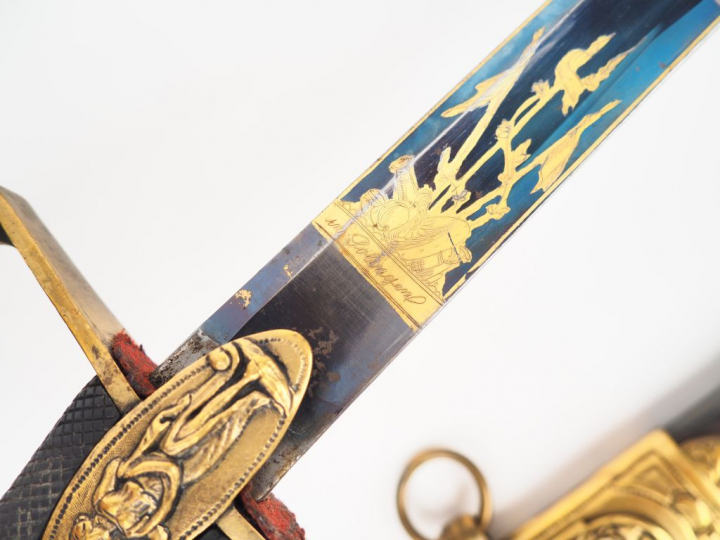 Belle reproduction d’un sabre de récompense des officiers généraux sou