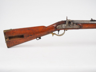 Vente aux enchères  Carabine Autrichienne à percussion et canon rayé en calibre 14 balles