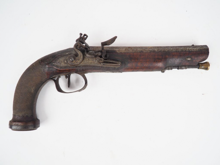 Beau pistolet à silex 1er Empire par « Dusser à Brioude » comme en att