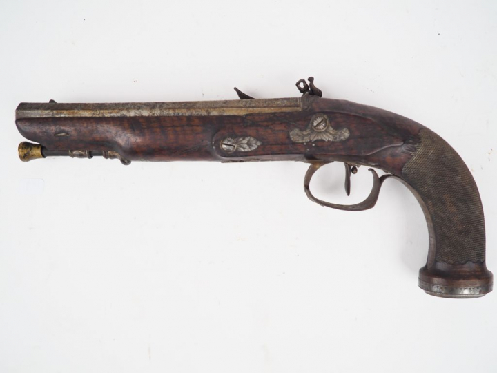Beau pistolet à silex 1er Empire par « Dusser à Brioude » comme en att