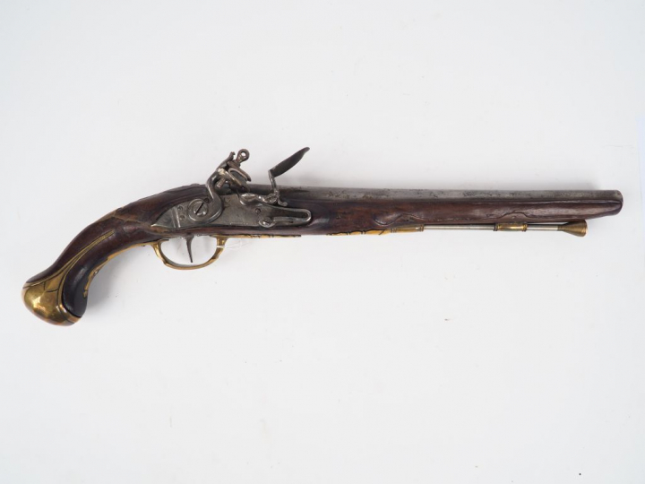 Pistolet pré réglementaire à silex dans le gout des pistolet 1733 de 5