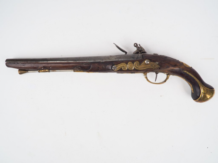 Pistolet pré réglementaire à silex dans le gout des pistolet 1733 de 5