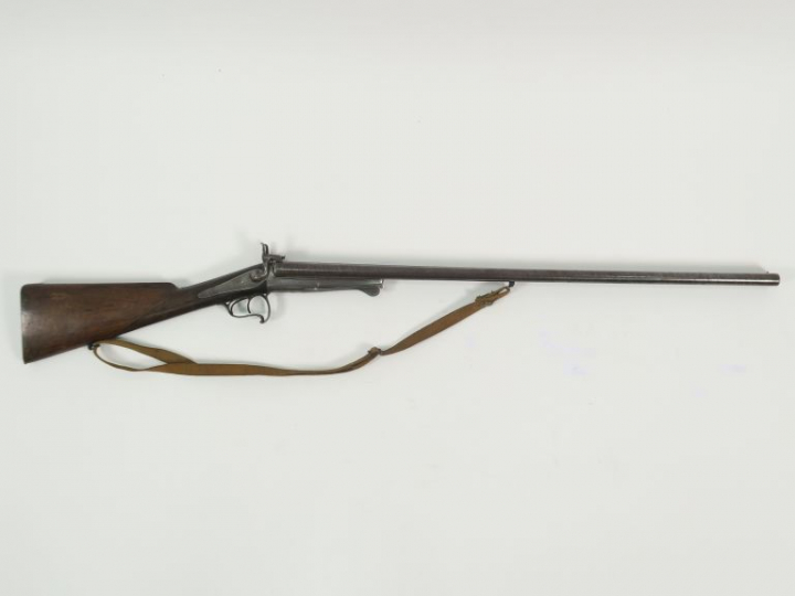 Fusil de chasse juxtaposé à chien système Lefaucheux en calibre 16 à b