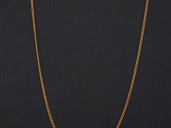 Chaine en or jaune, maille gourmette. Long. 46,5 cm Poids. 4,45 g   