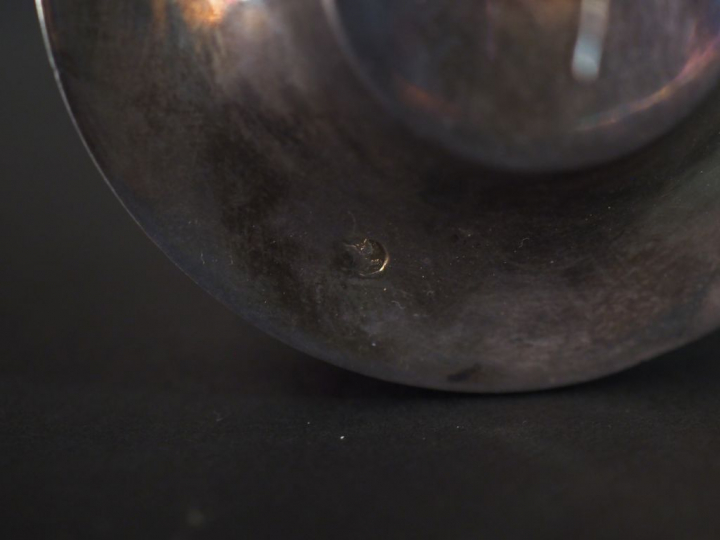 Ciboire de voyage fin XVIIIème - début XIXème, poinçon au coq, surmont