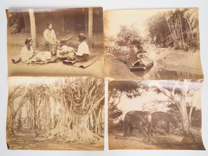 Inde, fin du XIXe siècle,  Ensemble de 34 photos sur l’Inde et Ceylan.