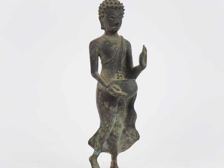 Thaïlande, style de Sukhothai XXe siècle Sujet en bronze représentant 