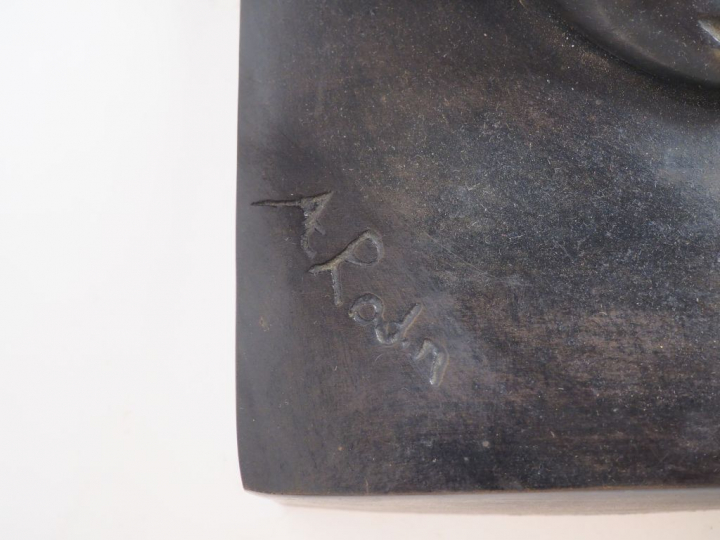 Auguste RODIN (d'après). "l'âge d'Airain". Sculpture en bronze à patin