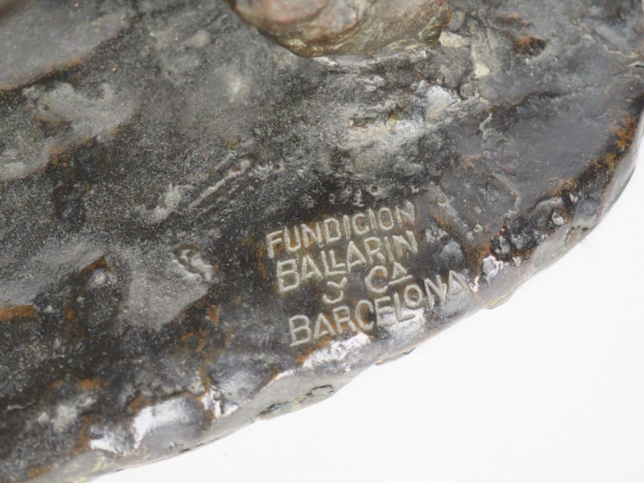 José CARDONA. "Percheron". Sculpture en bronze à patine brune. Signée,