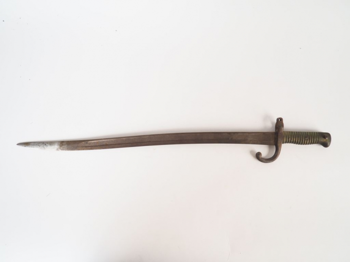 Baïonnette yatagan française pour fusil Chassepot infanterie 1866. Lam