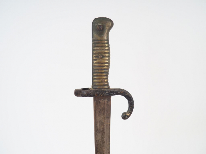 Baïonnette yatagan française pour fusil Chassepot infanterie 1866. Lam