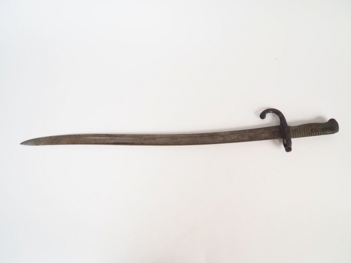 Baïonnette yatagan française pour fusil Chassepot infanterie 1866. Lam