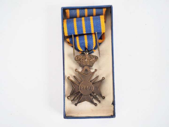 Croix de guerre du grand-duché du Luxembourg, module bronze biface dat