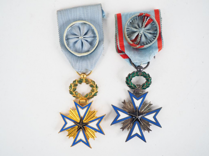 Lot de 2 décorations d’officier de l’ordre de l’étoile noire (Fondé le