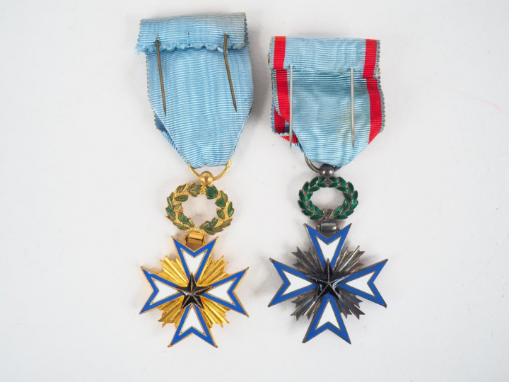 Lot de 2 décorations d’officier de l’ordre de l’étoile noire (Fondé le