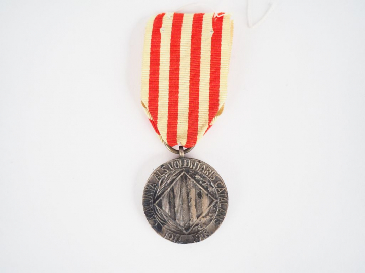 Médaille commémorative pour les volontaires catalans lors de la premiè