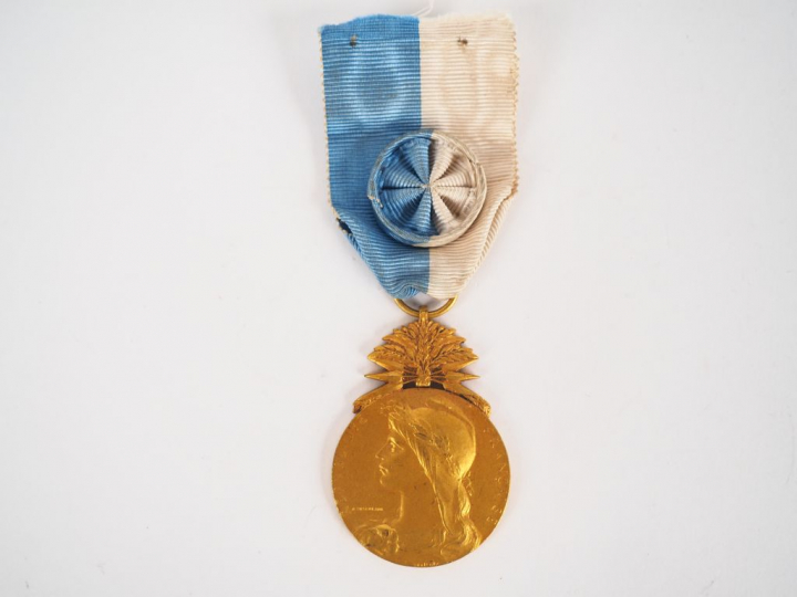 Médaille d’or de chevalier du mérite malgache (ordre créé en 1901 sous