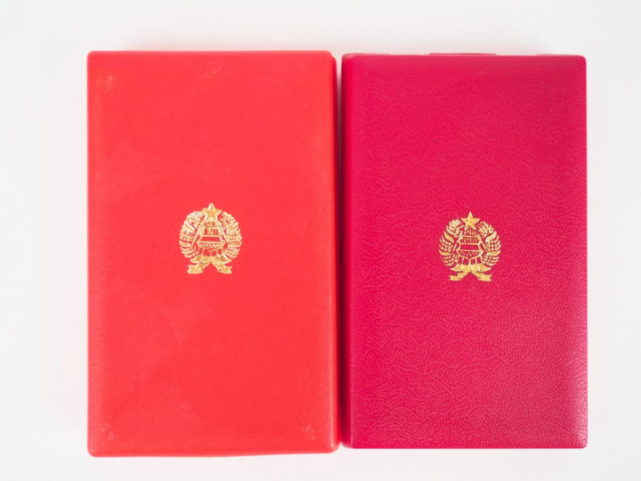 Lot de deux décorations en boite de la république socialiste de Hongri