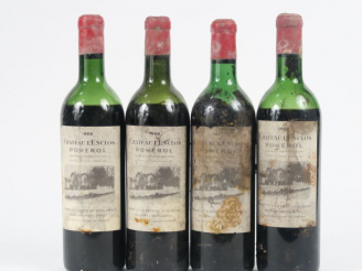 Vente aux enchères 4 BOUTEILLES CHÂTEAU L'ENCLOS POMEROL - 1966 - 1 HEP/1 MEP-BEP/1 BEP/1