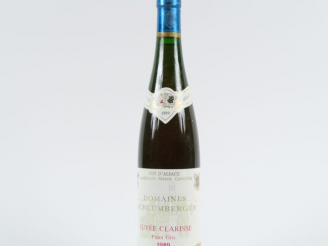 Vente aux enchères 1 BOUTEILLE PINOT GRIS 'CUVÉE CLARISSE' DOMAINES SCHLUMBERGER - 1989