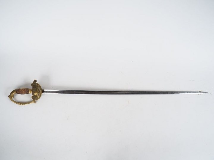 Epée d’officier de la garde nationale époque Louis-Philippe. Lame droi