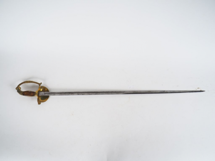 Epée d’officier de la garde nationale époque Louis-Philippe. Lame droi