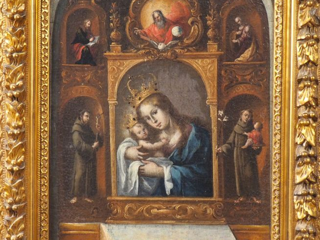 Ecole PERUVIENNE de la fin du XVIIè siècle. "Vierge de Bethléem ou Vir