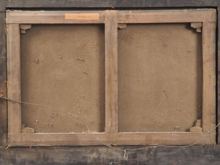 Ecole française XVIIIème. "L'adoration des mages". Huile sur toile. Di