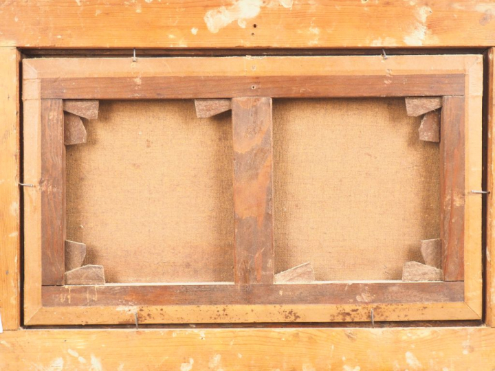 Ecole française XIXème d'après Van DYCK. "La déposition du christ". Hu