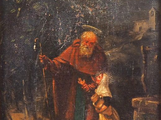 Ecole française début XIXème. "Saints personnages". Huile sur toile. D