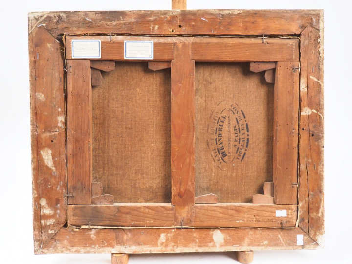 Ecole italienne XIXème d'après Guido Reni. "La Vierge, l'enfant Jésus 