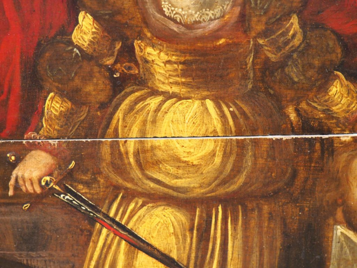 Ecole flamande vers 1620, suiveur de Frans Francken. "Judith et Holoph