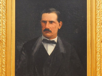 Vente aux enchères Ecole française XIXème. "Portrait d'homme". Huile sur toile, signée en