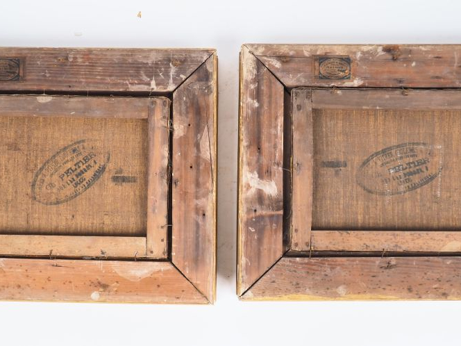 Ecole française XIXème. "paysages". Paire d'huiles sur toiles. Dim. 24