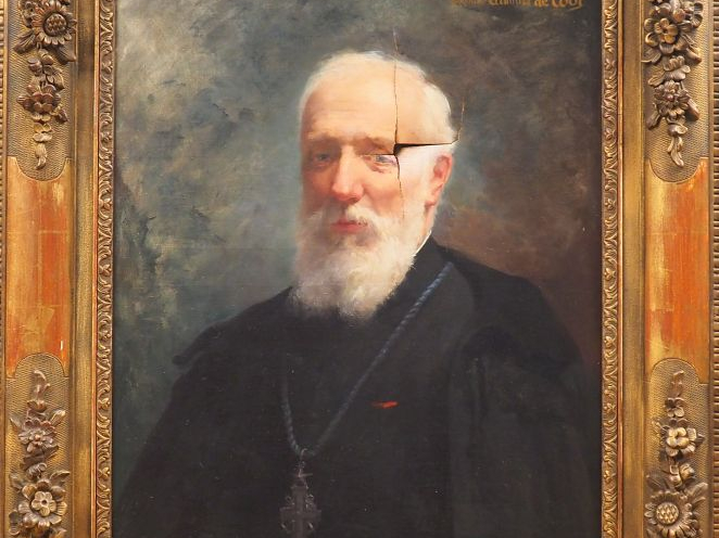 Delphine ARNOULD de COOL. "Portrait" Huile sur toile signée en haut à 