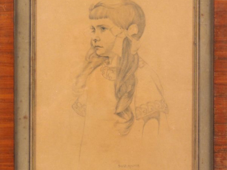 Vente aux enchères Maurice ALET. "portrait de Suzanne Alet" 2 dessins monogrammés, datés 