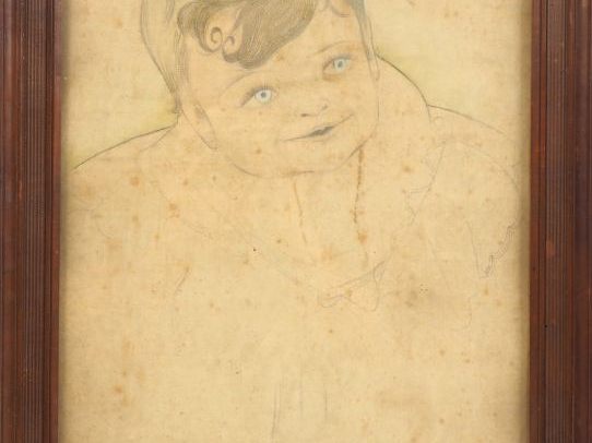 Maurice ALET. "portrait de Suzanne Alet" 2 dessins monogrammés, datés 