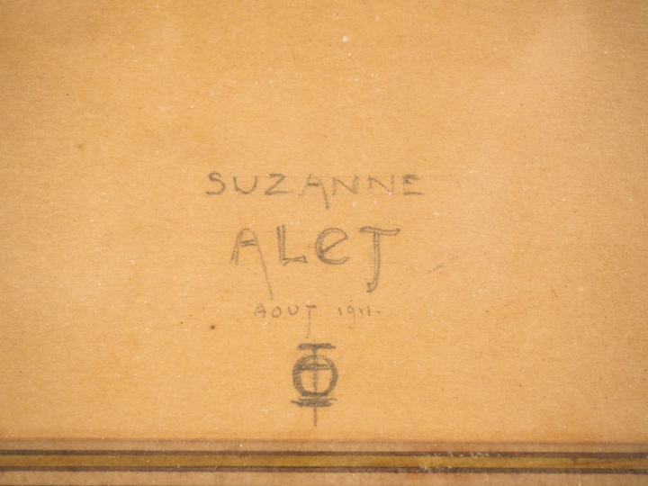 Maurice ALET. "portrait de Suzanne Alet" 2 dessins monogrammés, datés 