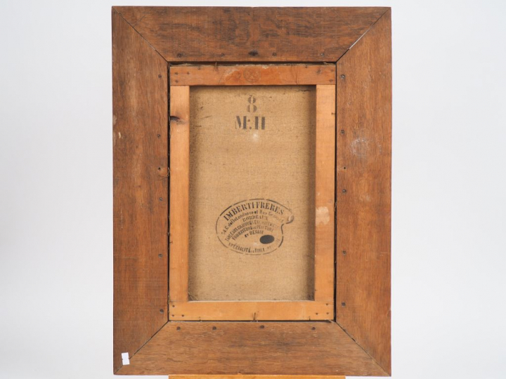 Maurice BERGAUT. "Portrait de femme". Huile sur toile, signée en bas à